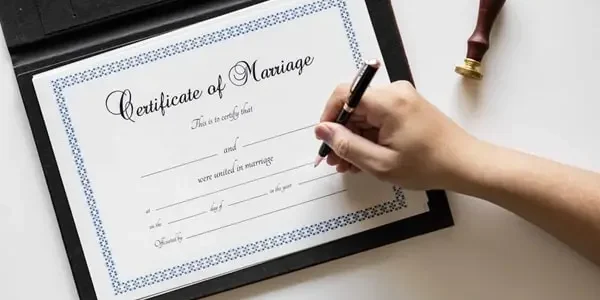 marriage certificate church